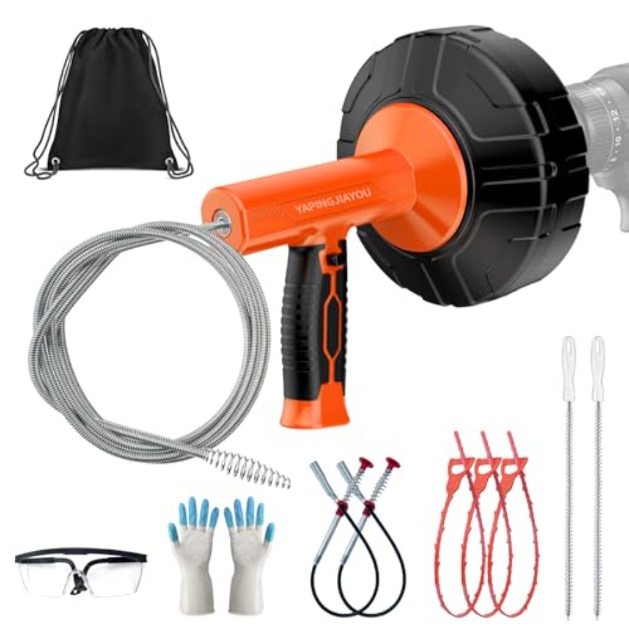 Plumbing Snake Drain - 33-Feet Drain Snake Auger Kit, Plumbing