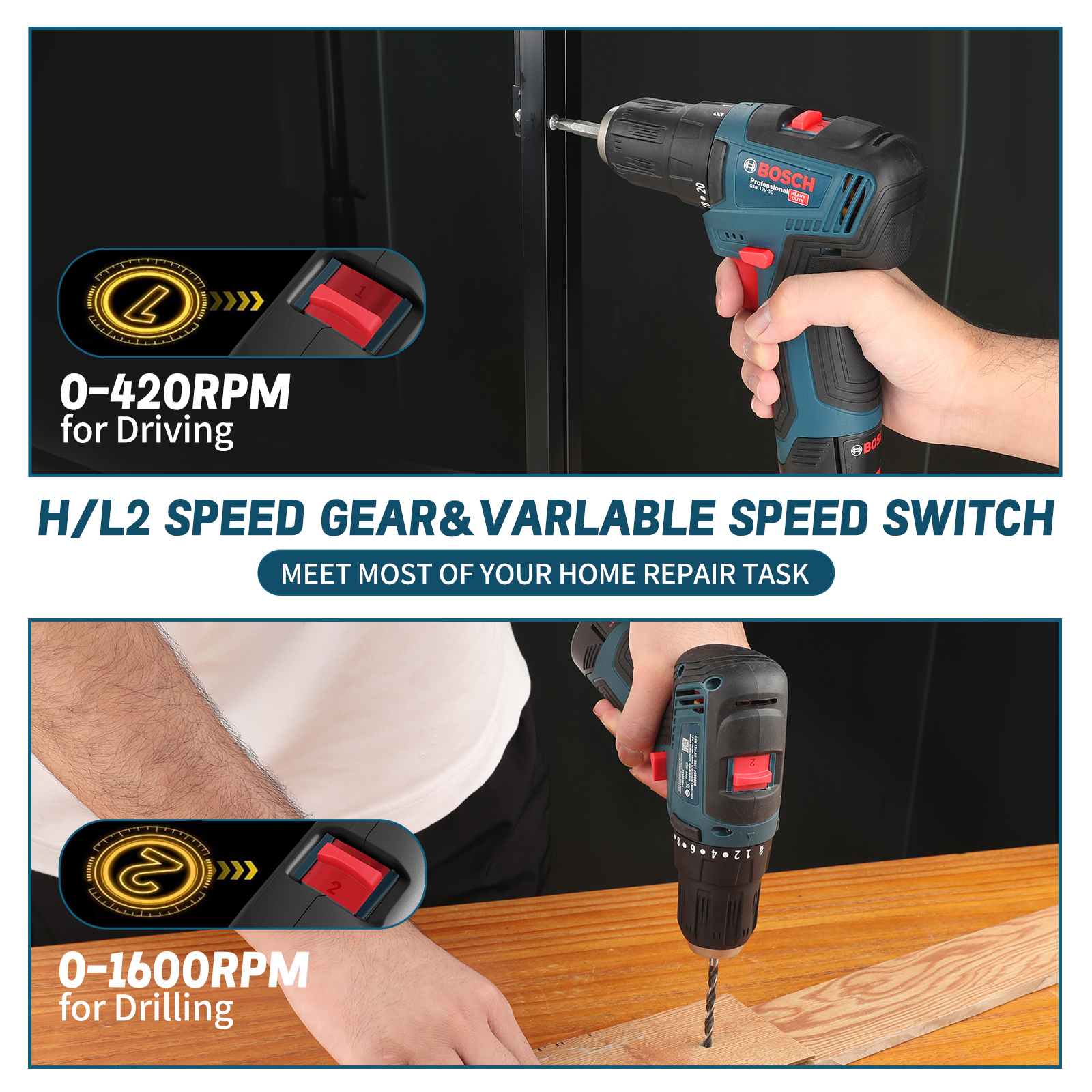 Bosch GSB12V30 Cordless Drill  - đánh giá và giá Home Improvement Jobs