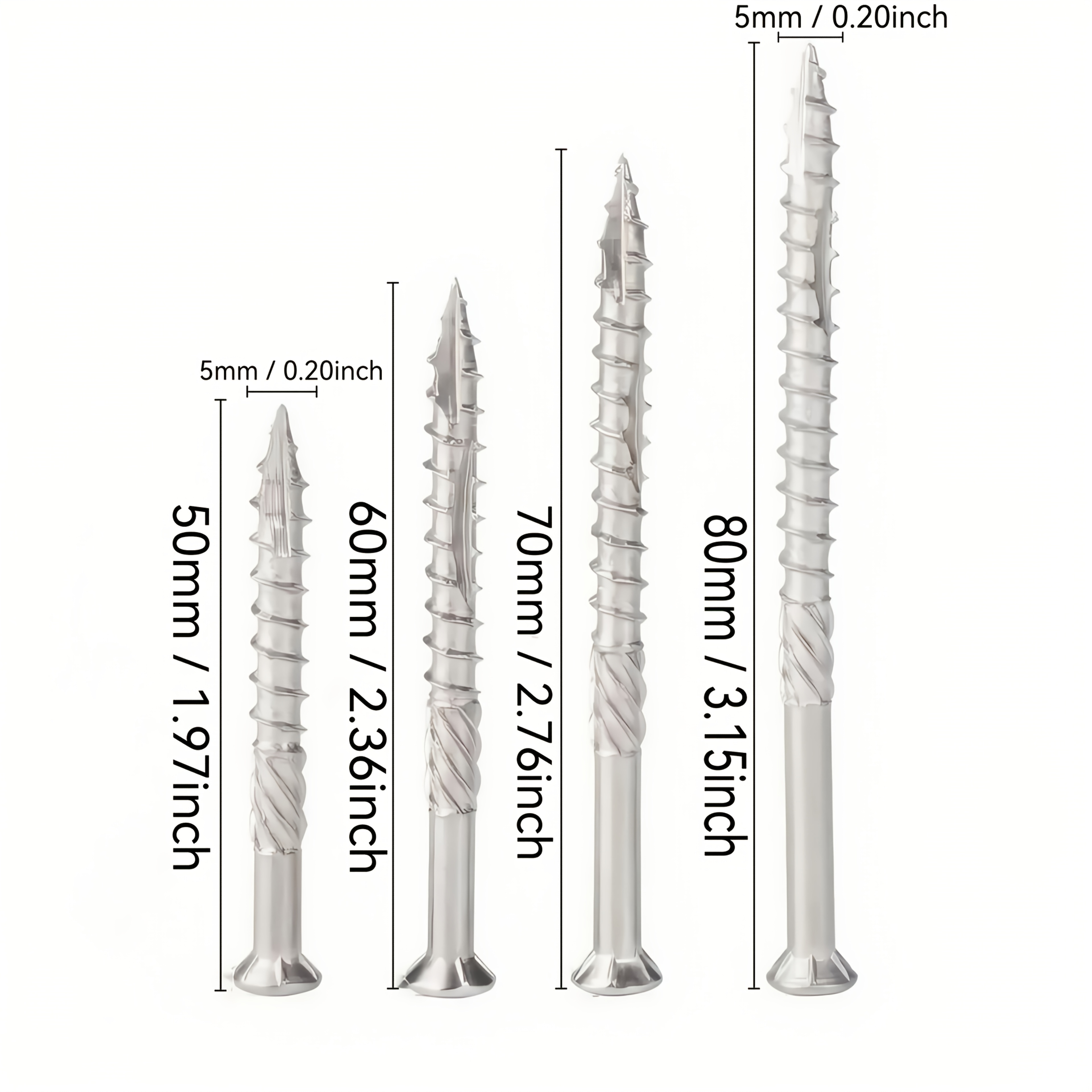 36pcs（Four sizes） Stainless St - đánh giá và giá Deck Screw Stainless