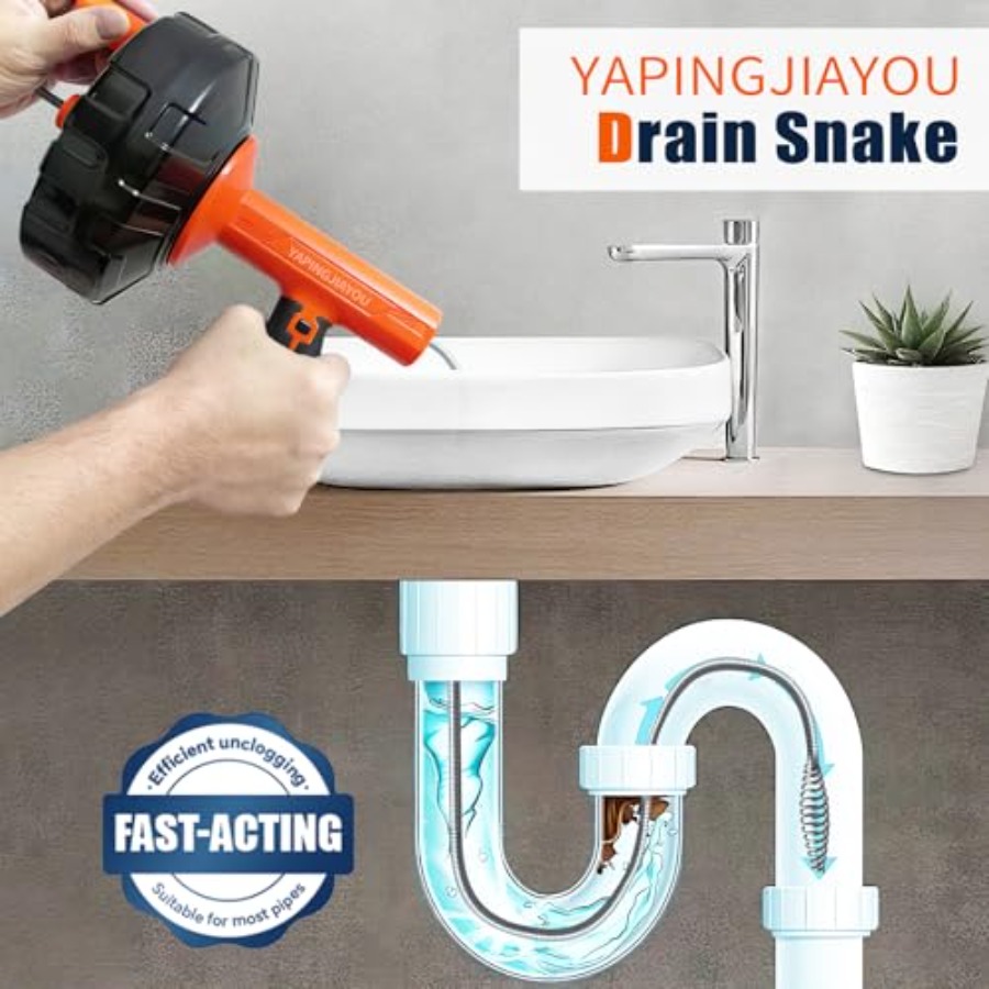 33-Feet Drain Snake Auger Kit, - đánh giá và giá Plumbing Snake Drain