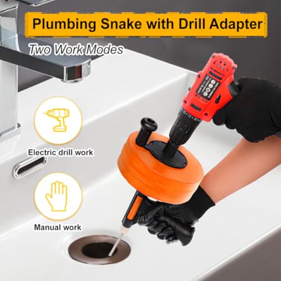 Drain Auger 50FT, Drain Snake  - đánh giá và giá Plumbing Snake Drain