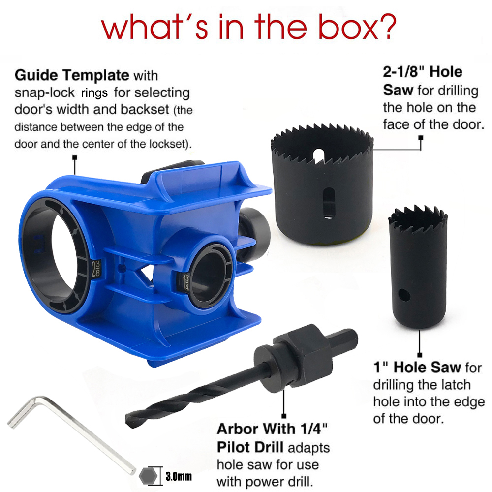 Door Lock Installation Kit, Wo - đánh giá và giá Home Improvement Warehouse